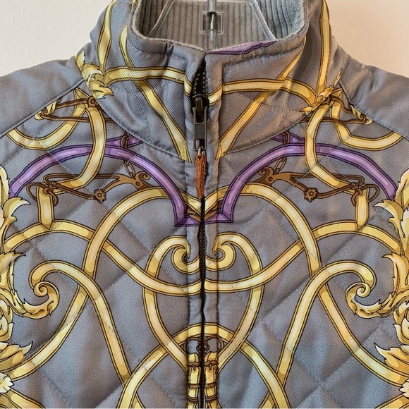 J. McLaughlin Gray Silk Quilted Vest - Picture 2 of 5